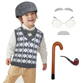 100th Day of School Kids Grandpa Costume