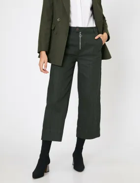 16332 Khaki Striped Trousers