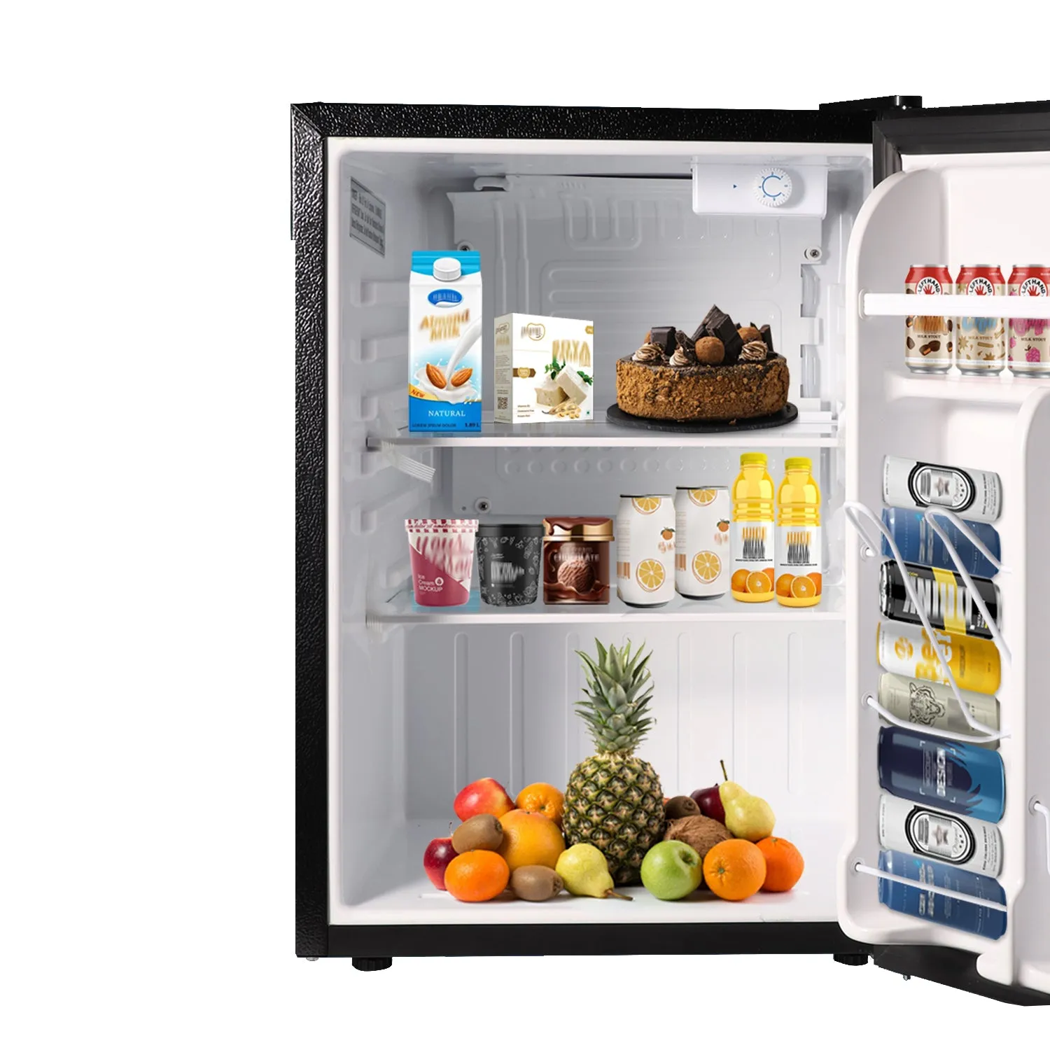 2.6 cu.ft. Stainless Compact Refrigerator with Reversible Door