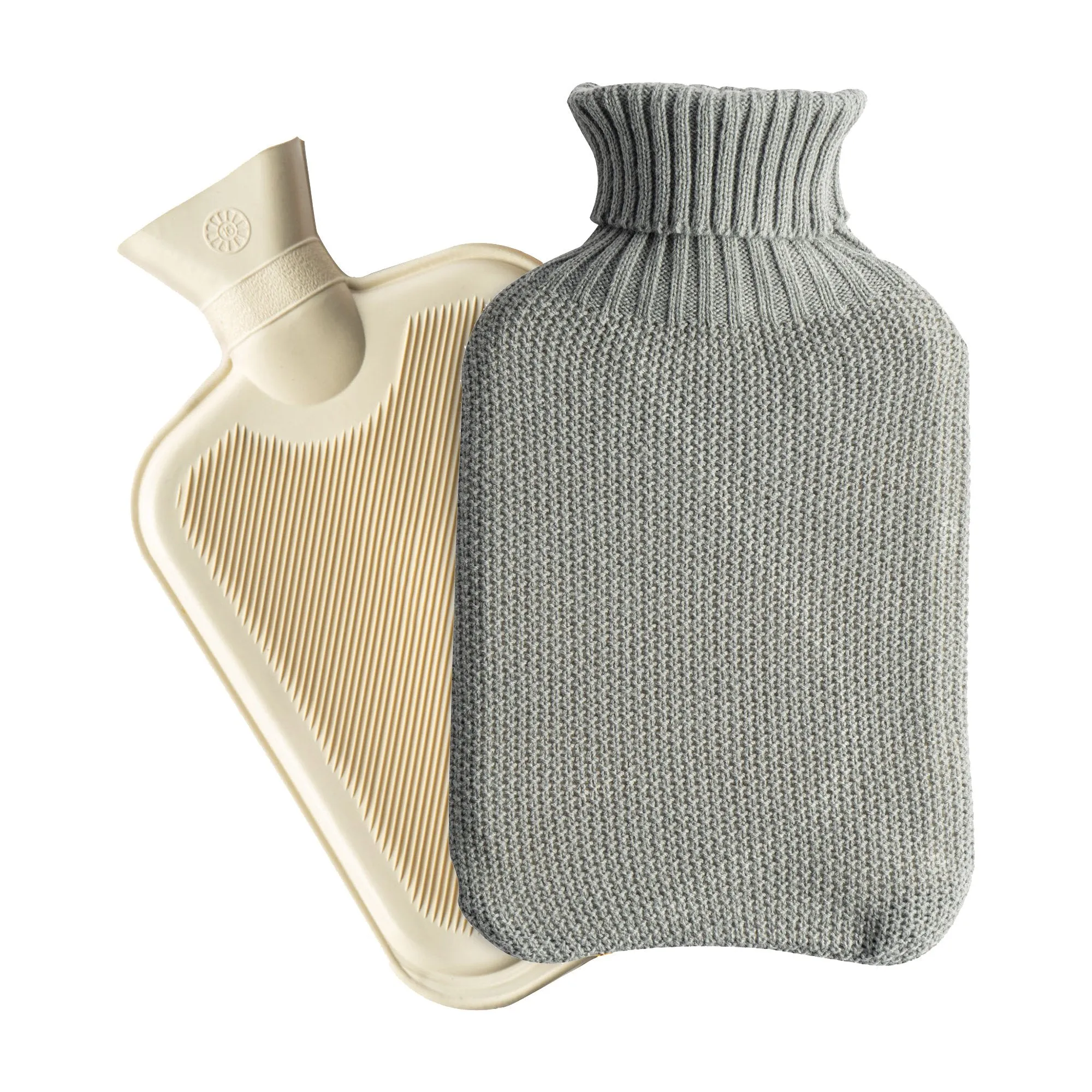 2L Knitted Hot Water Bottle & Cover Set - By Nicola Spring