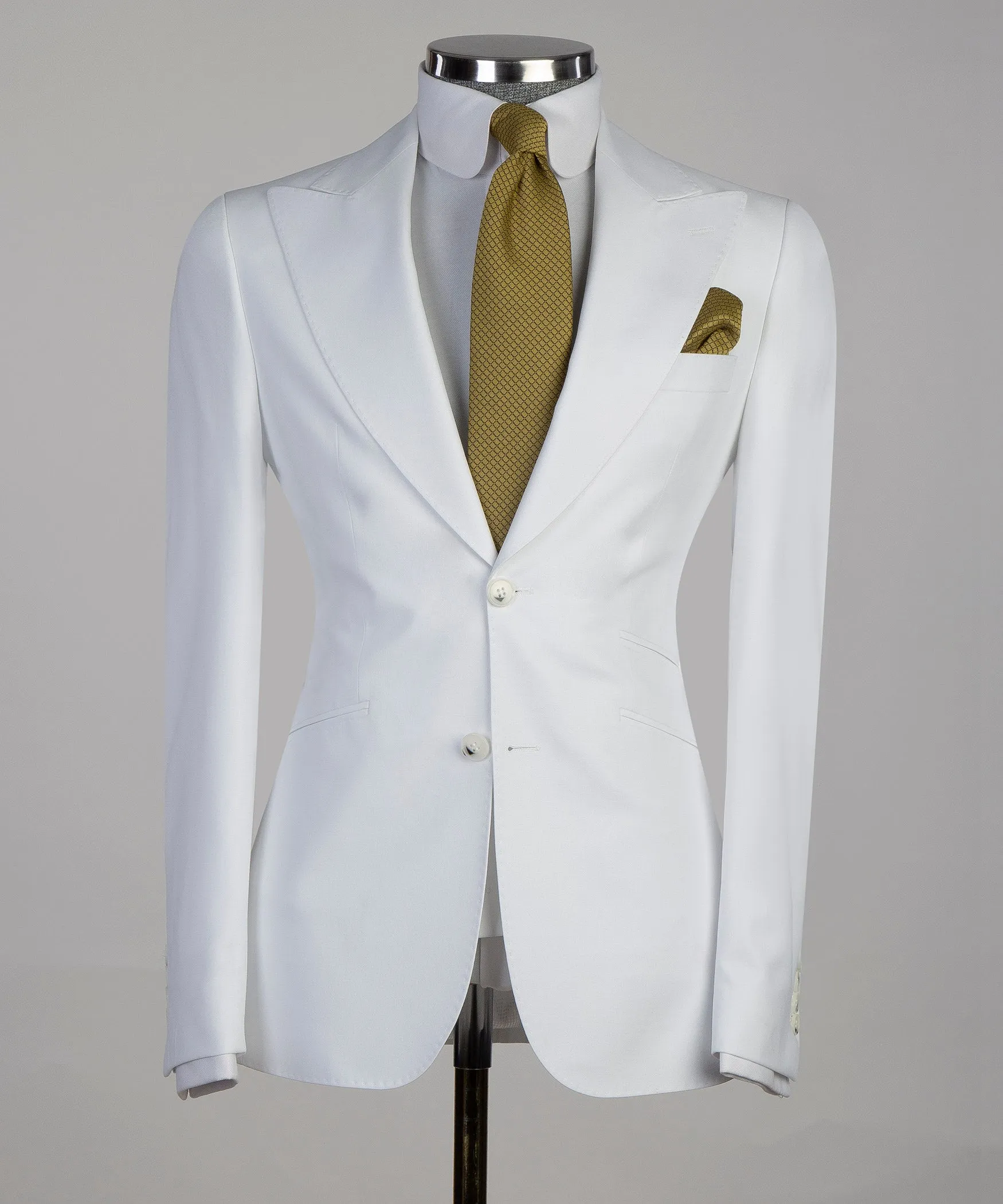 3 Piece Mens White Suits