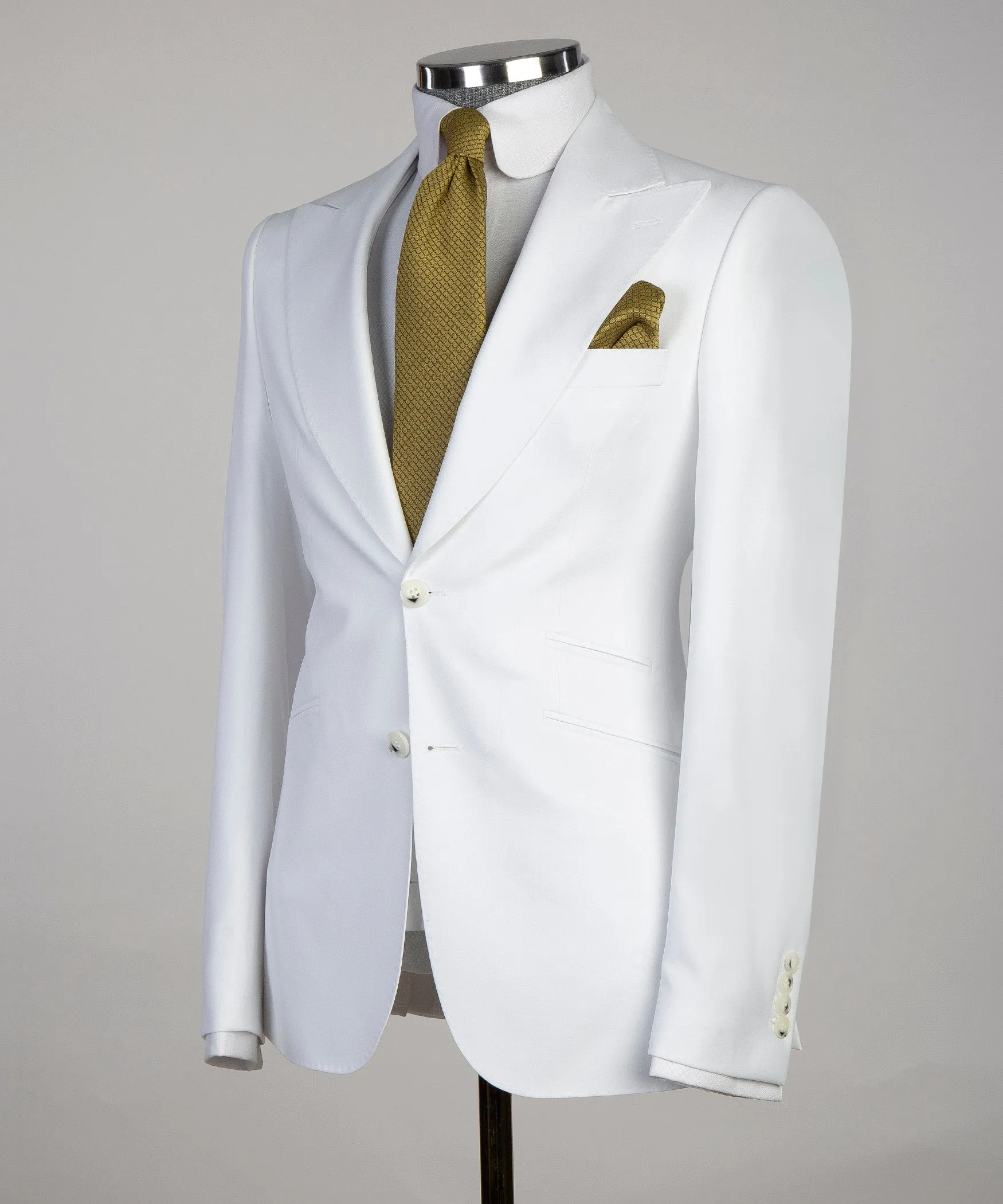 3 Piece Mens White Suits