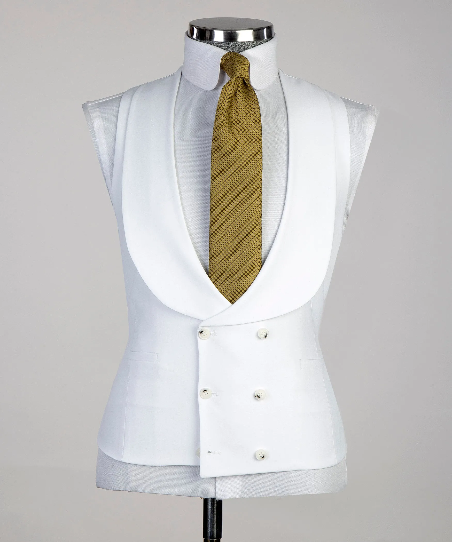 3 Piece Mens White Suits