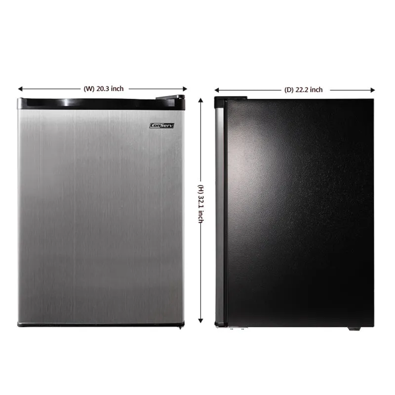 4.5 cu.ft. Stainless Compact Refrigerator with Reversible Door