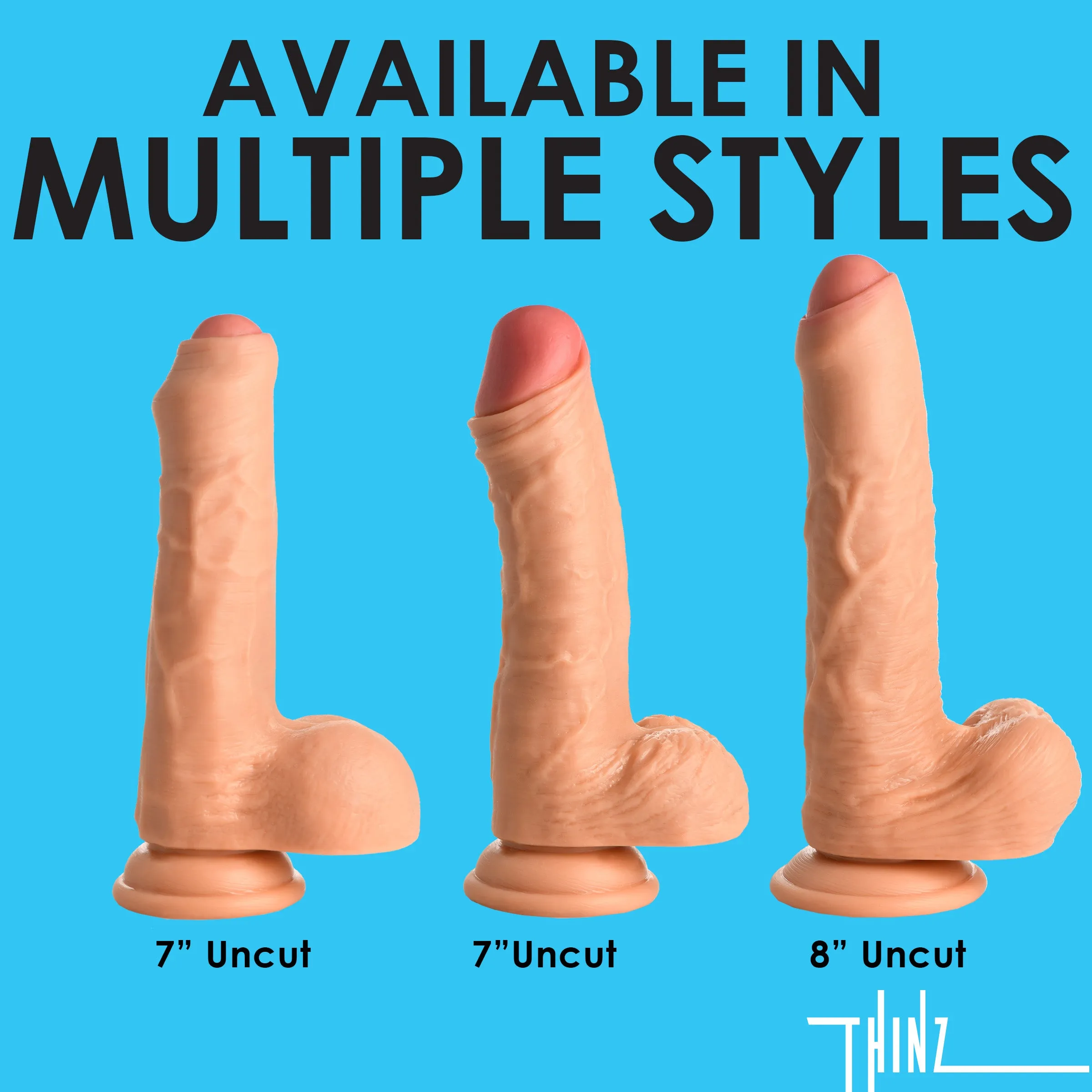 7 Inch Uncut Dildo With Balls