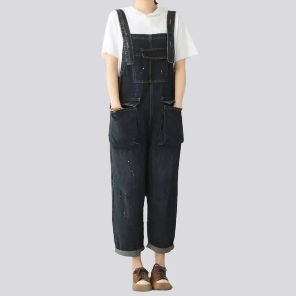 90s baggy denim dungaree for ladies