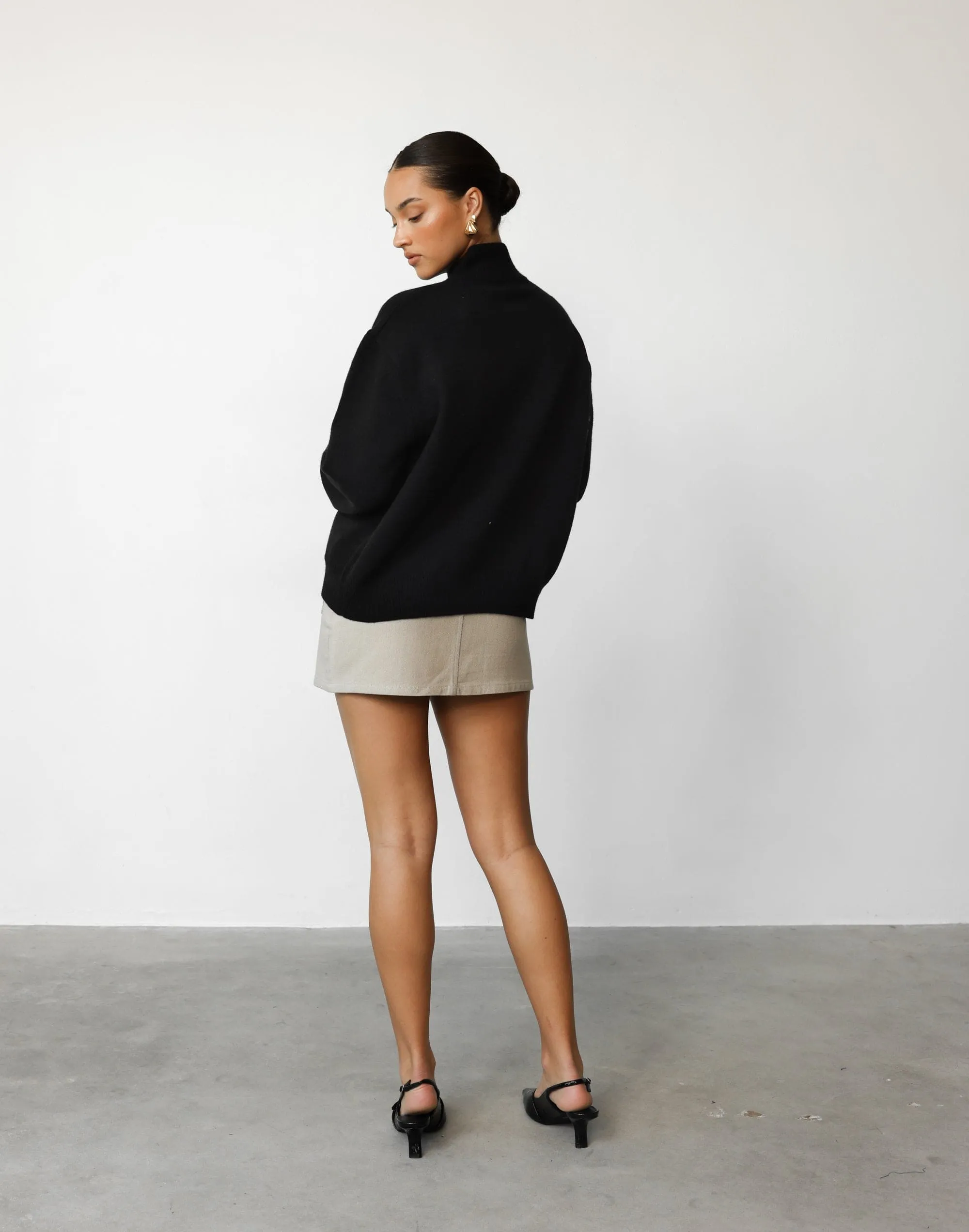 Adrianah Knit Jumper (Black)