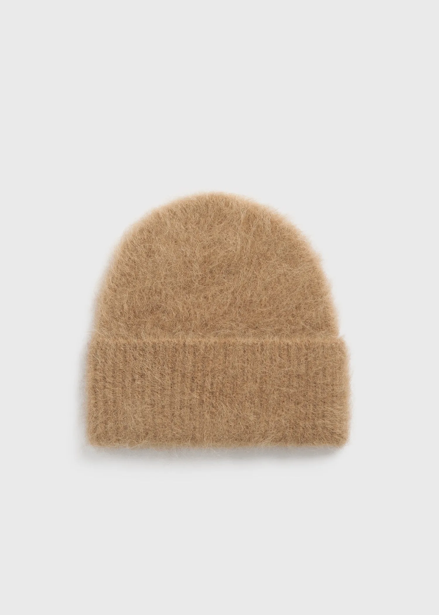 Alpaca knit beanie camel melange