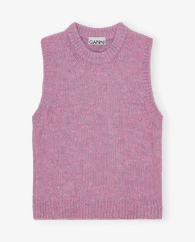 Alpaca Mix Vest Rose Violet