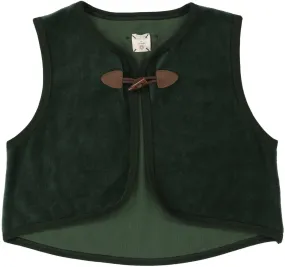 Analogie Green Velour Toggle Vest