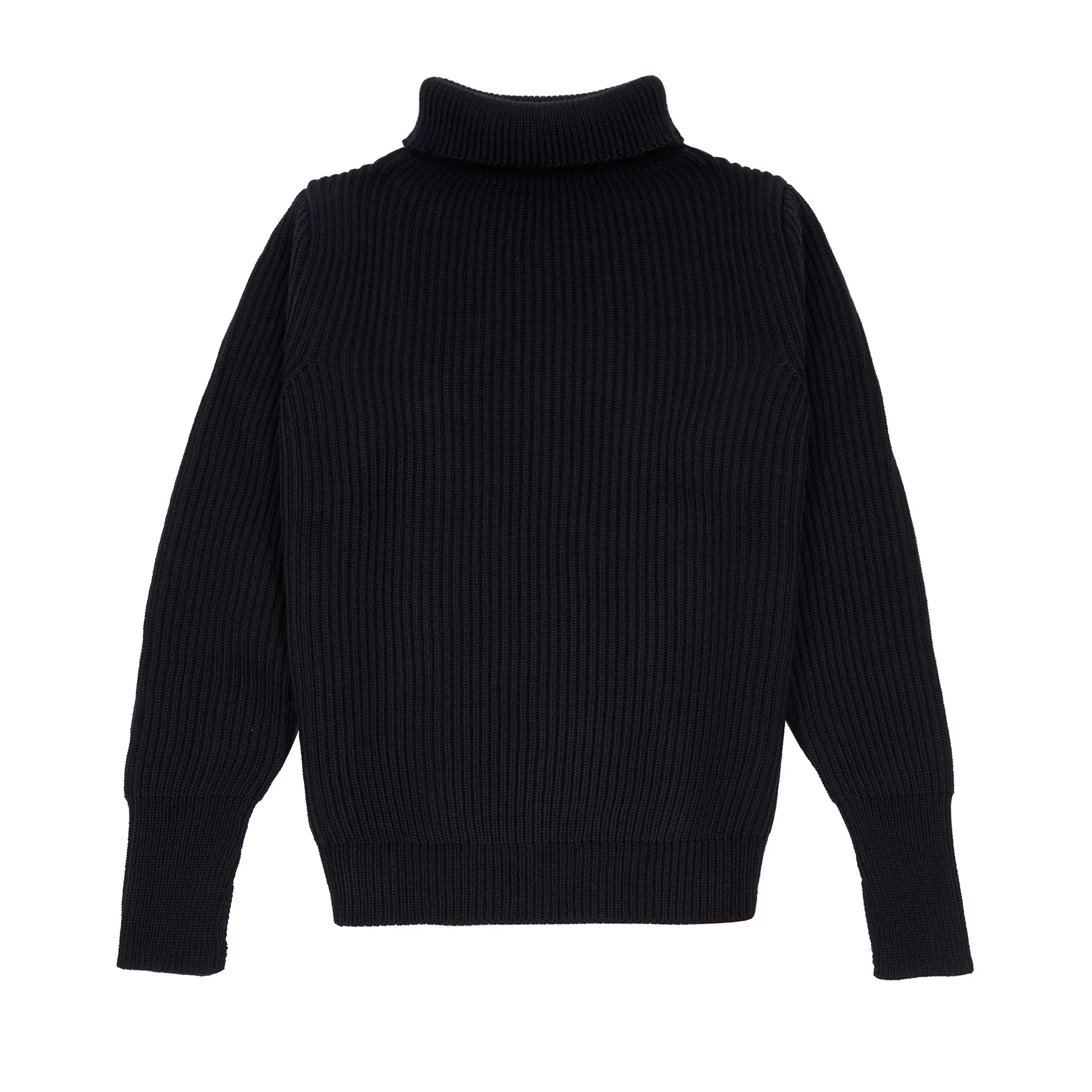 Andersen-Andersen Navy Turtleneck Sweater in Navy Blue