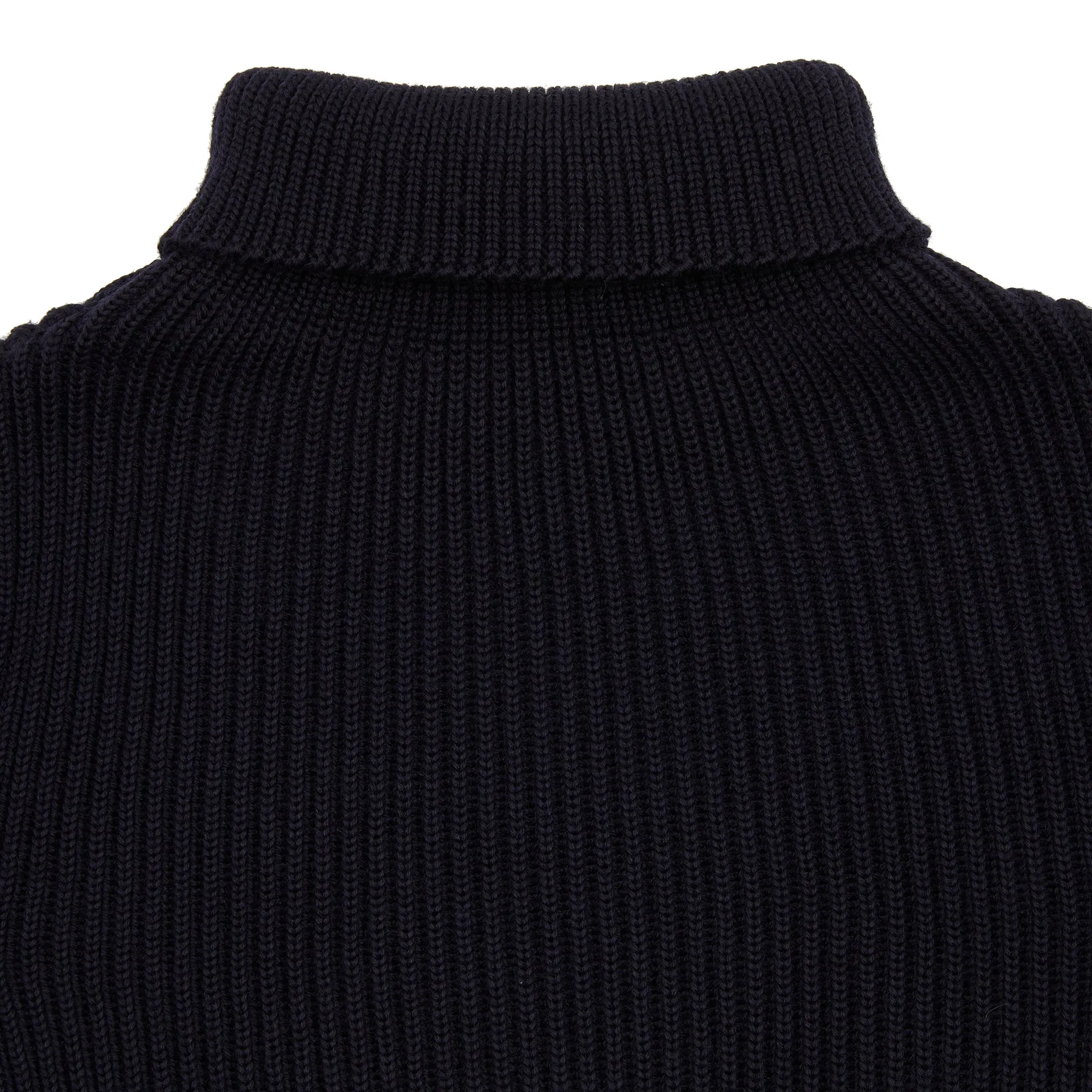 Andersen-Andersen Navy Turtleneck Sweater in Navy Blue