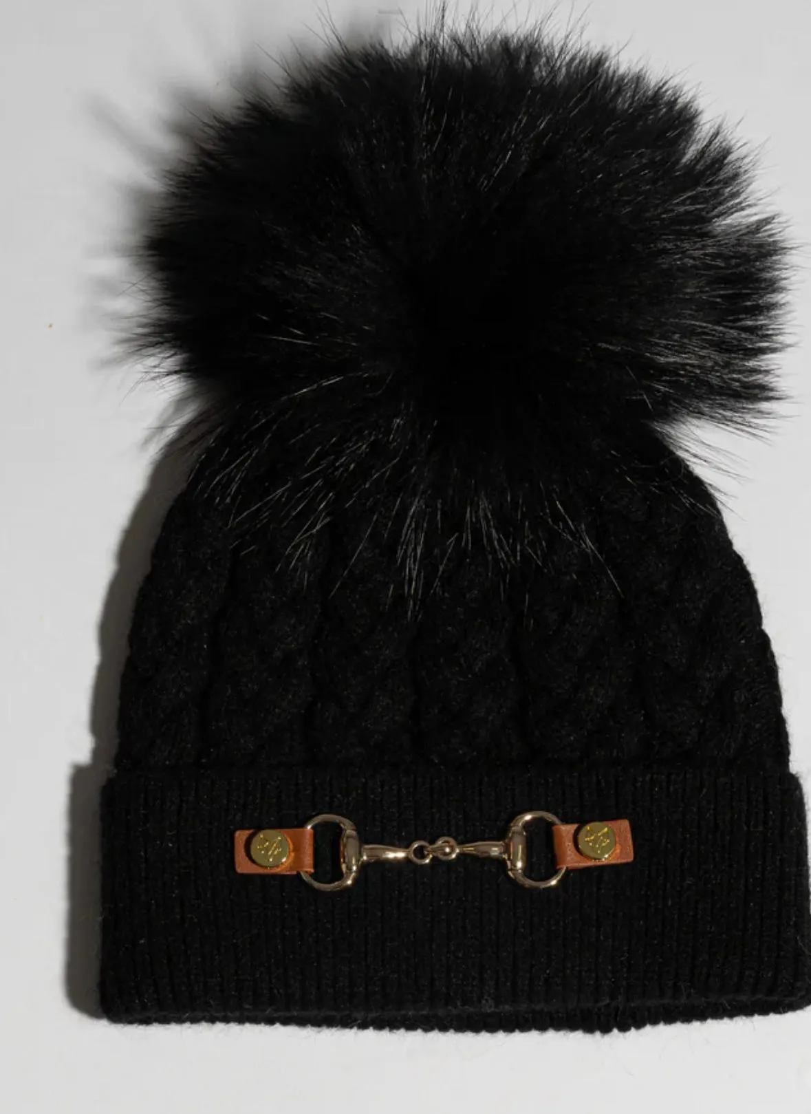 Angora and Cashmere Fur Pom Pom Hat