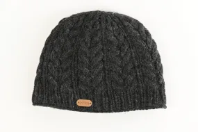 Aran Cable Pullon Hat - Charcoal