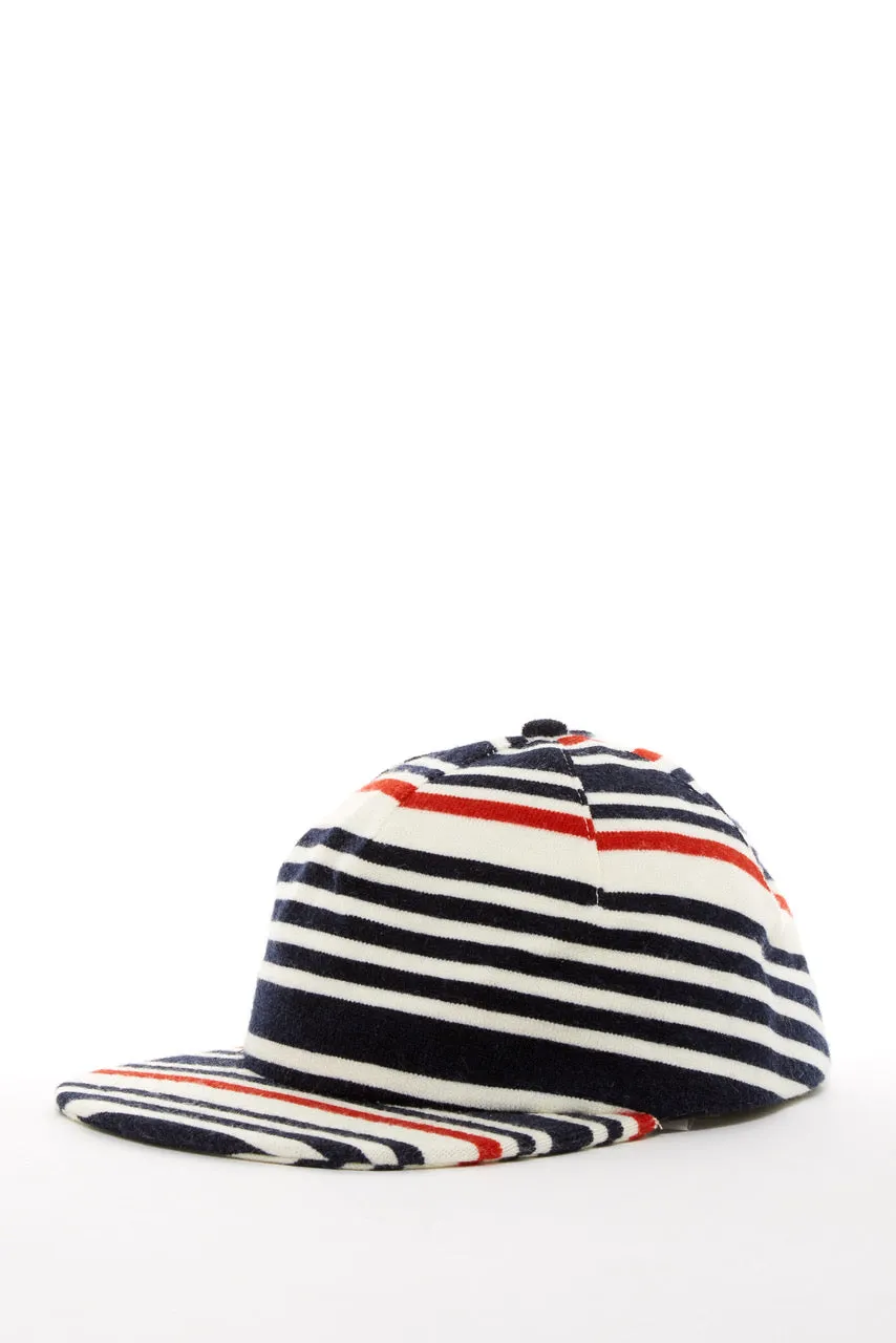 ARGOT X BASE MFG ONE PIECE STRIPED KNIT CAP RED