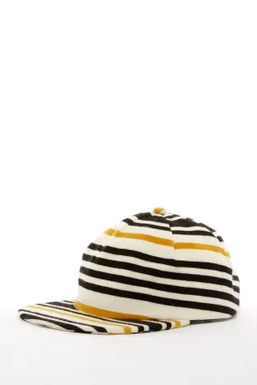 ARGOT X BASE MFG ONE PIECE STRIPED KNIT CAP YELLOW