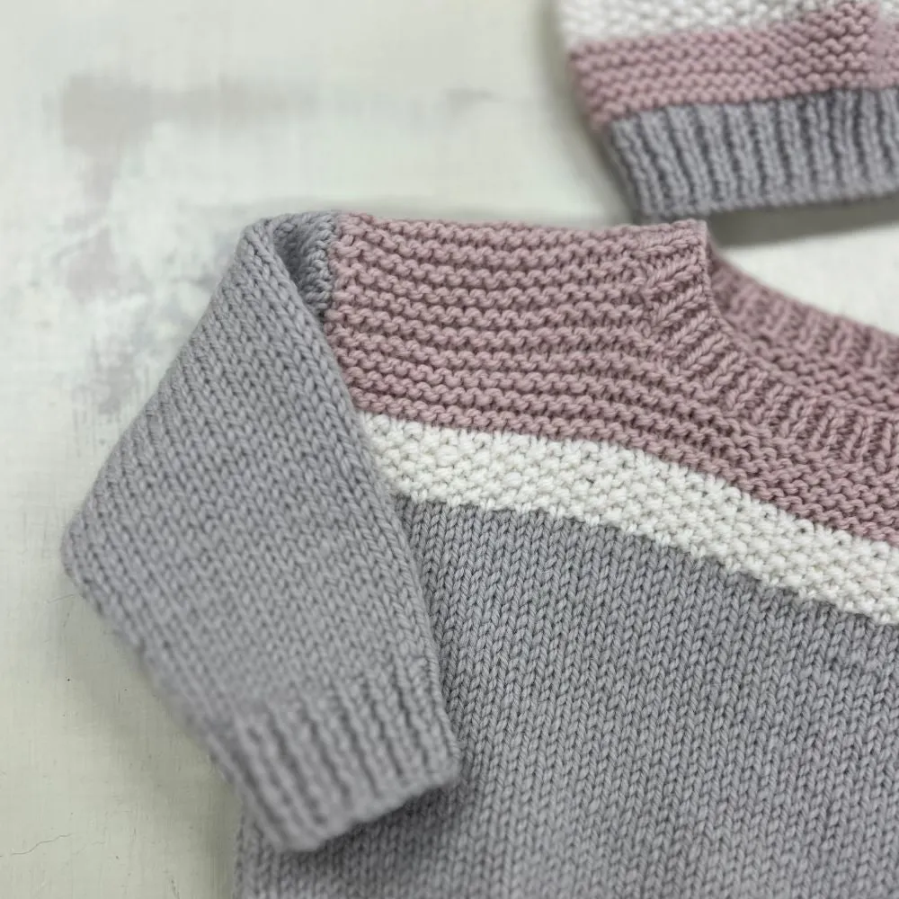 Baby Aspen Sweater & Hat Knitting Kit