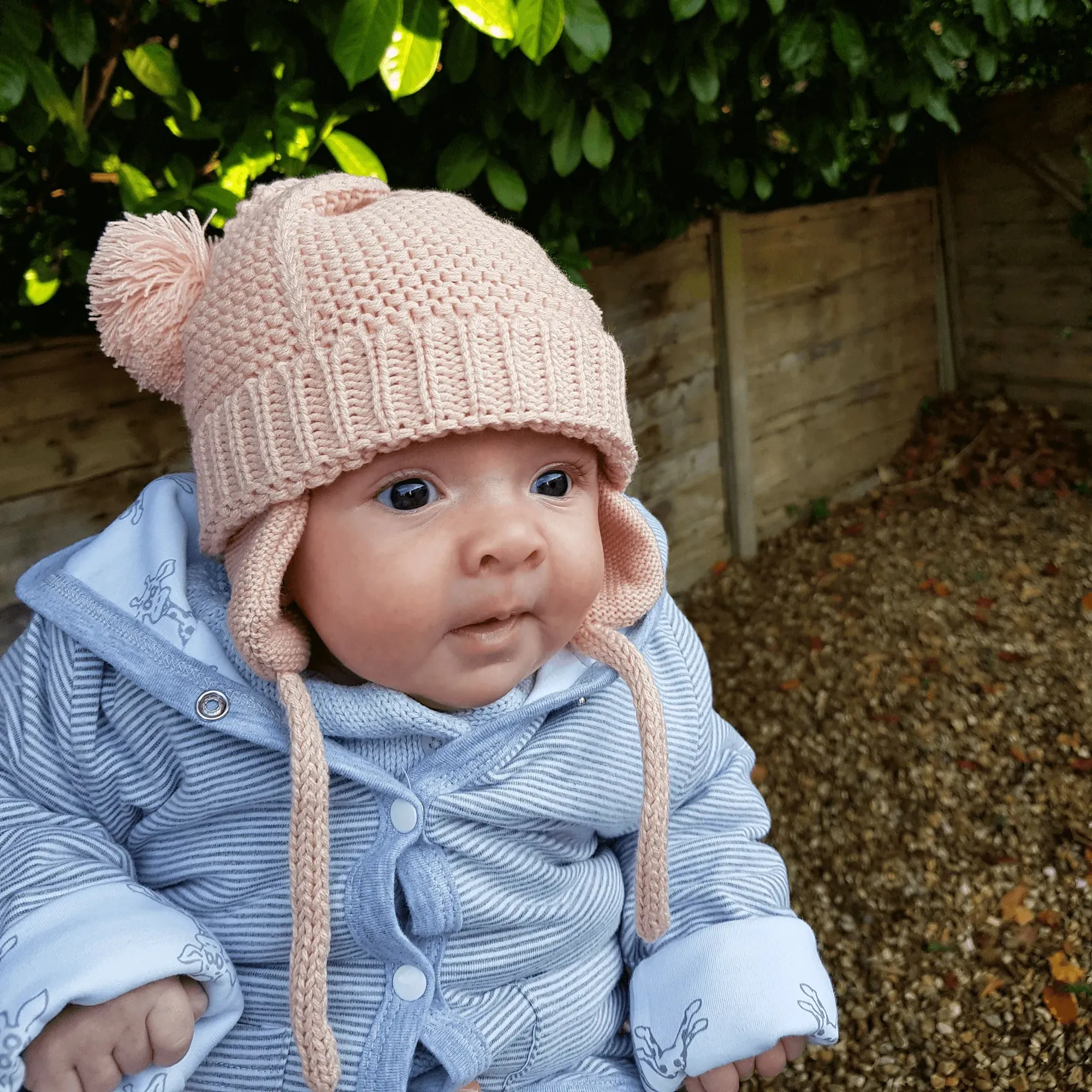 Baby Bobble Hat - White