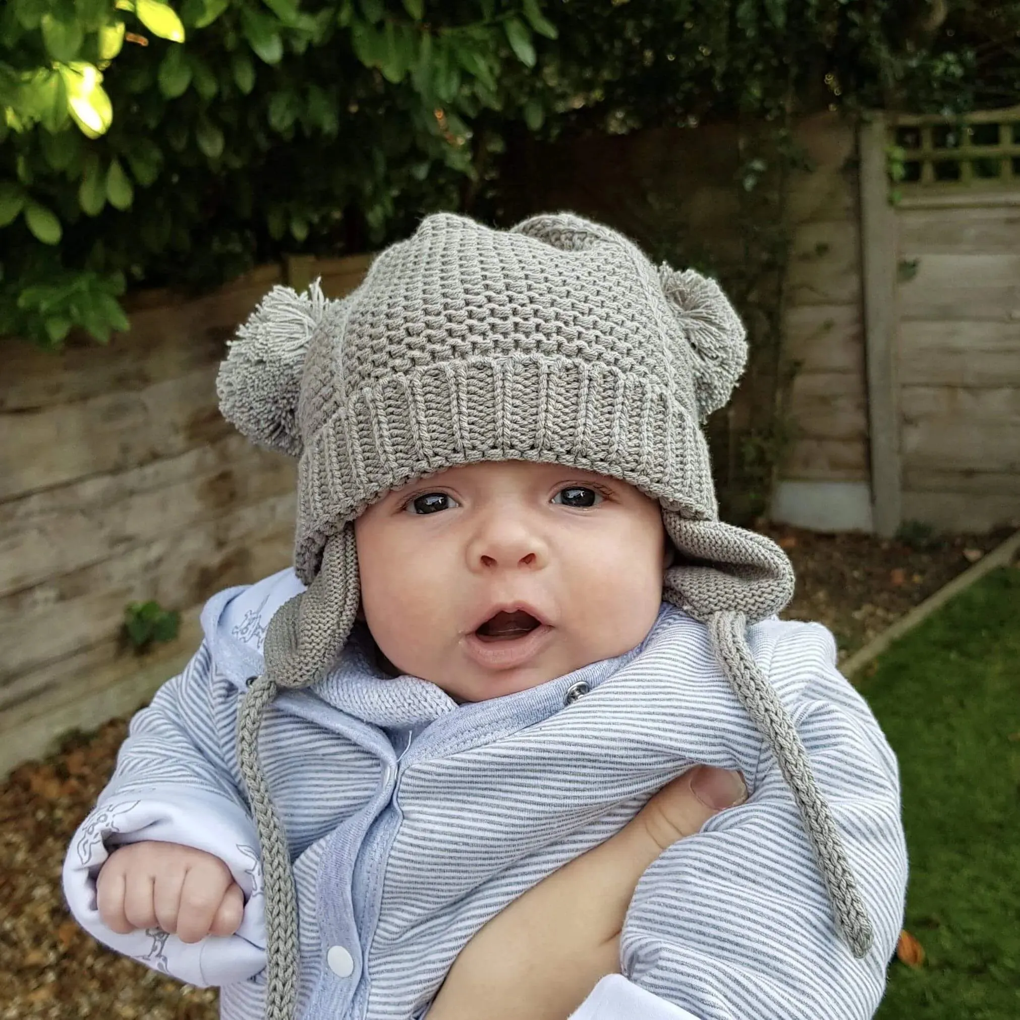 Baby Bobble Hat - White