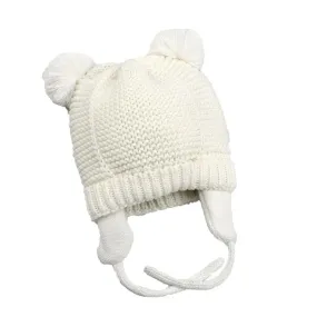 Baby Bobble Hat - White