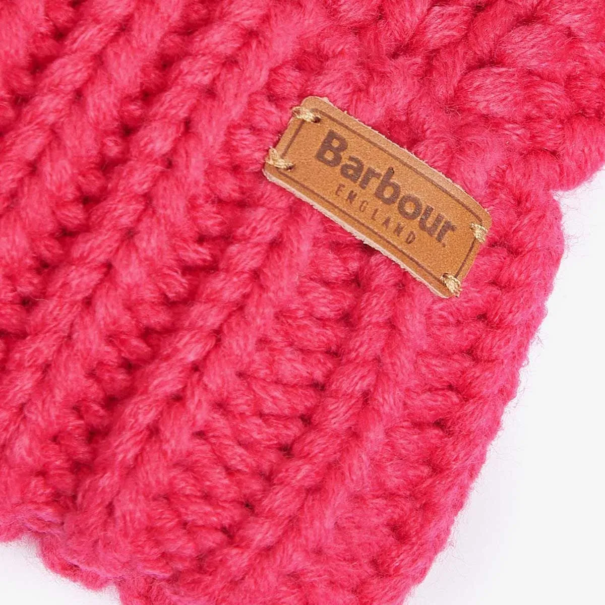 BARBOUR Saltburn Beanie Hat - Pink Dahlia