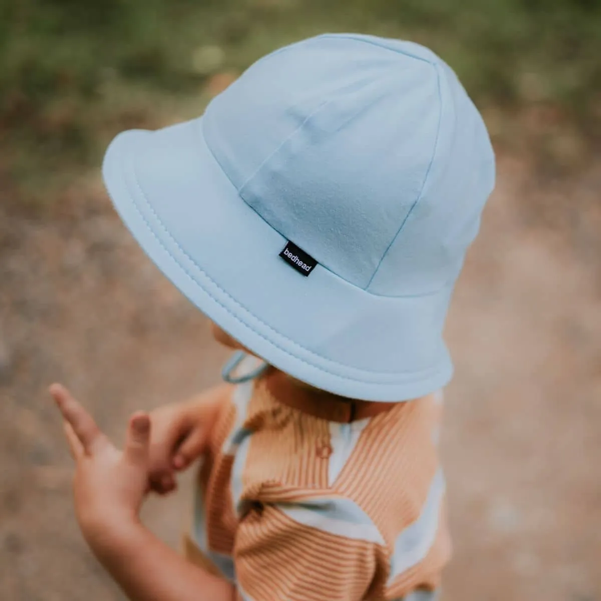 Bedhead Baby Bucket Hat with Strap - Chambray