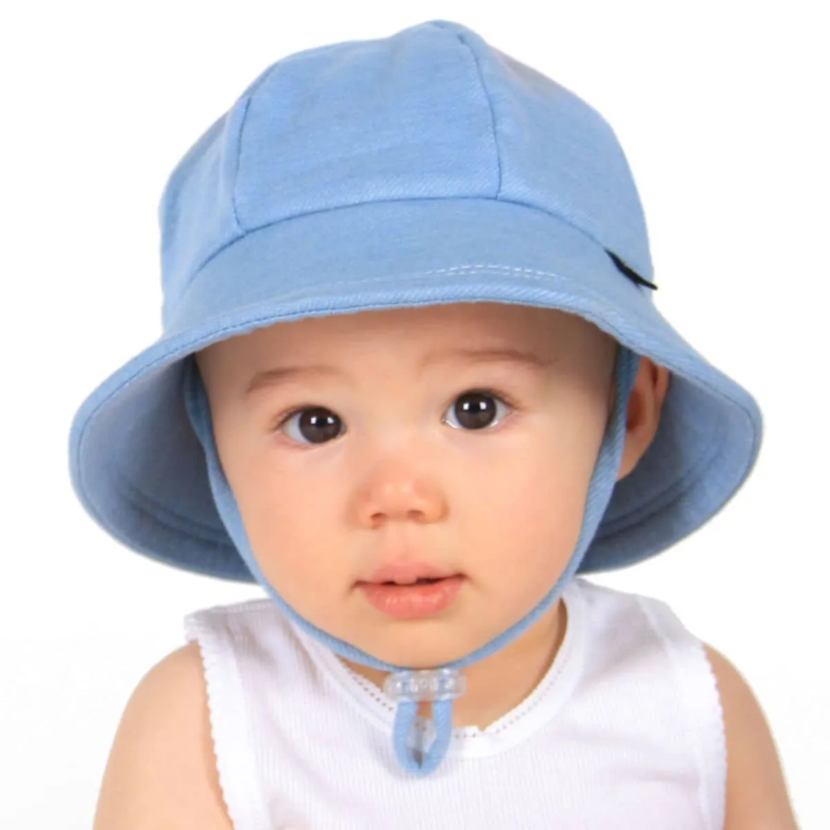 Bedhead Baby Bucket Hat with Strap - Chambray