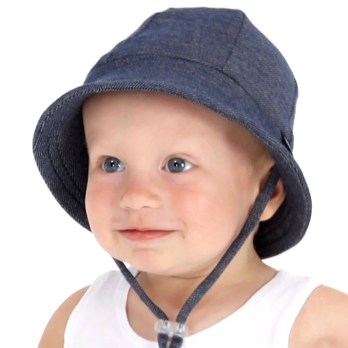 Bedhead Baby Bucket Hat with Strap - Denim