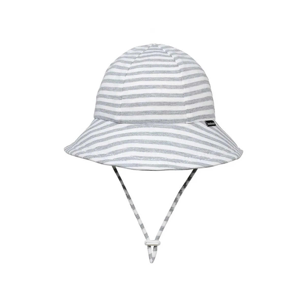 Bedhead Baby Bucket Hat with Strap - Limited Edition - Grey Marle Stripe