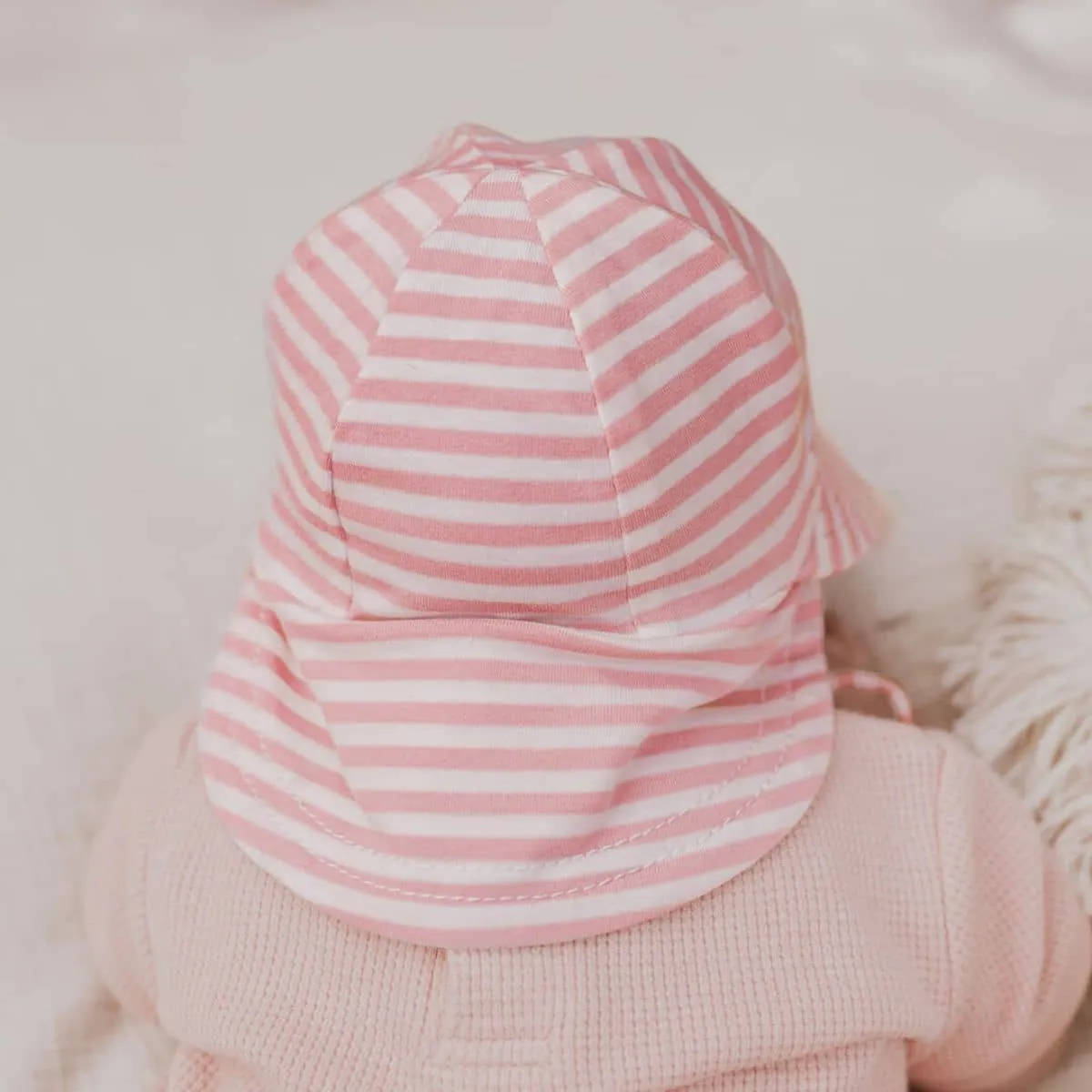 Bedhead Legionnaire Hat with Strap - Limited Edition - Pink Stripe