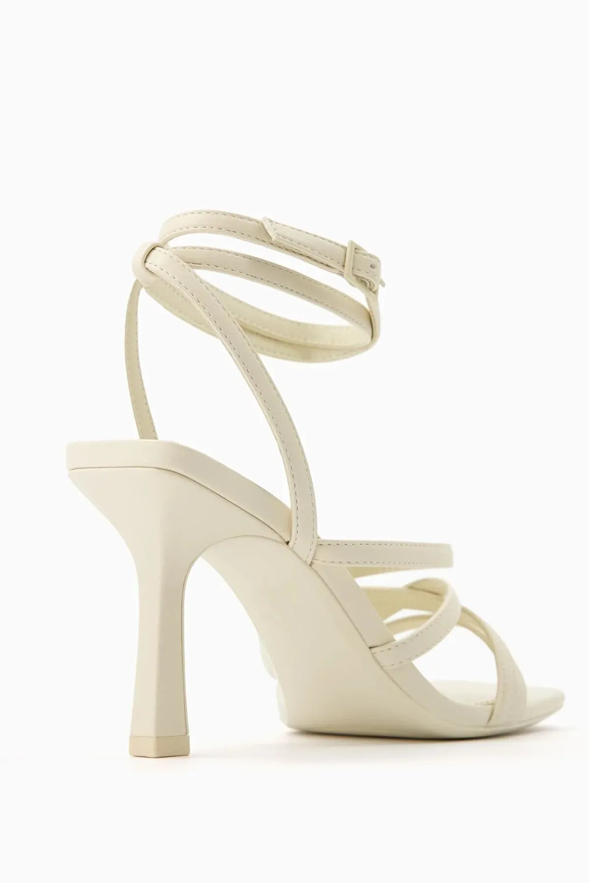 Bershka Women's Slim Strappy Sandals With Ankle Heels