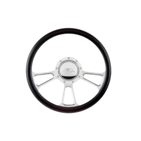 Billet Specialties Half Wrap Steering Wheel - Vintec - Polished - 3-Spoke - 14 in. Diameter