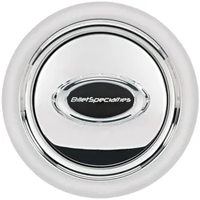 Billet Specialties Horn Button Smooth Black Logo