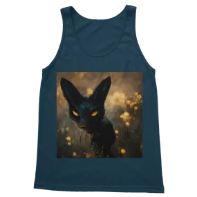 Black and Orange Kitty Cat Classic Adult Vest Top