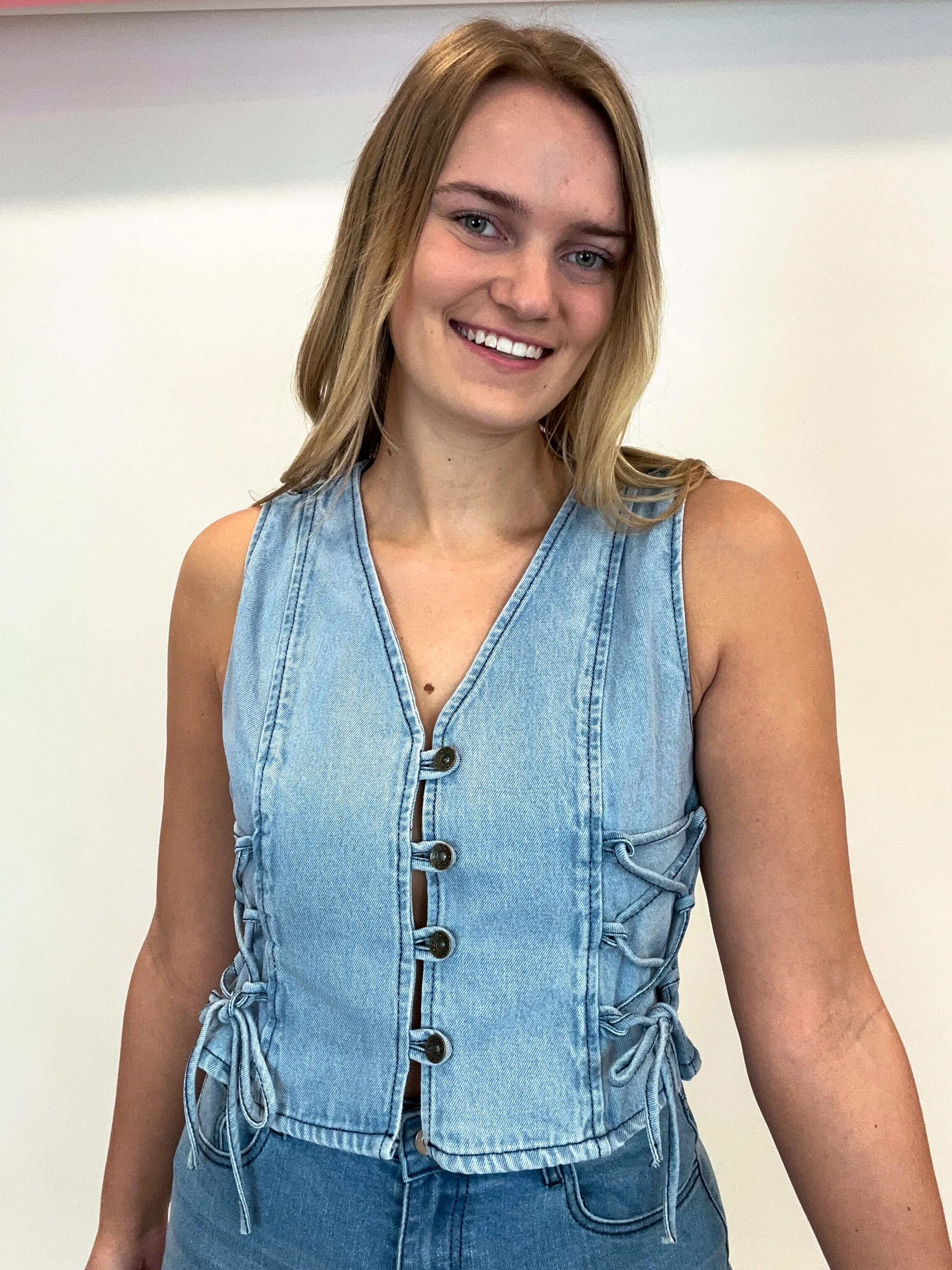 Boho Denim Vest