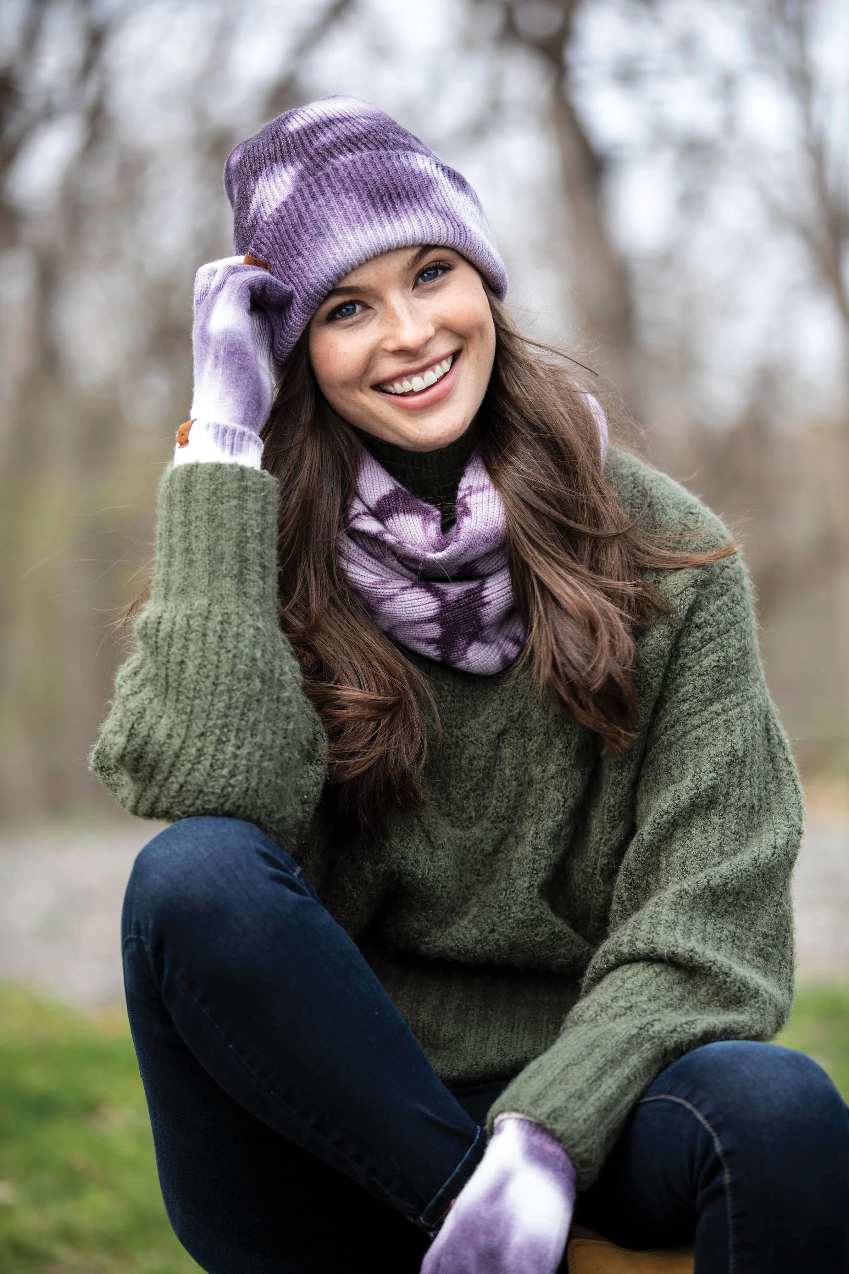 Britt's Knits Mantra Tie-Dye Beanie