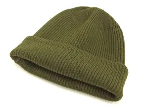 Buzz Rickson Men's USAAF A-4 Mechanics Cap BR02241 Men's Wool Knit Winter Hat Olive-Green