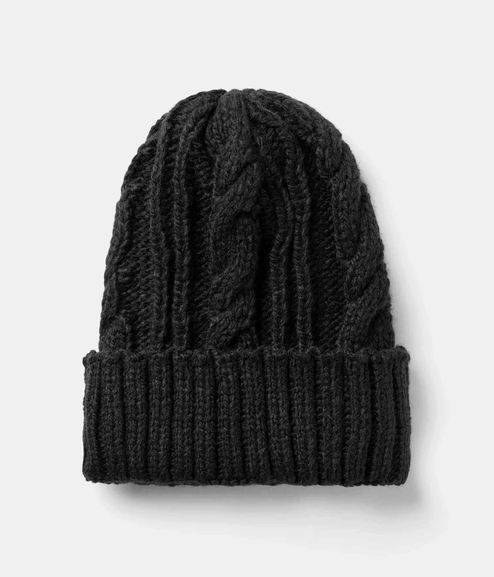 Cable Knit Beanie - Black