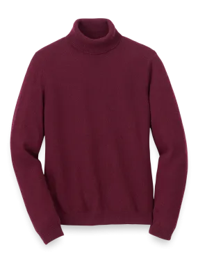 Cashmere Turtleneck Sweater - Wine