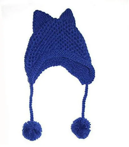 Cat Ears Hat with Pompom, Cute Knit Cat Ear Beanie, Cat Beanie, Cat Hat, Chunky Knit, Winter Accessories, Cat Ear Beanie, Cat Lover Gift