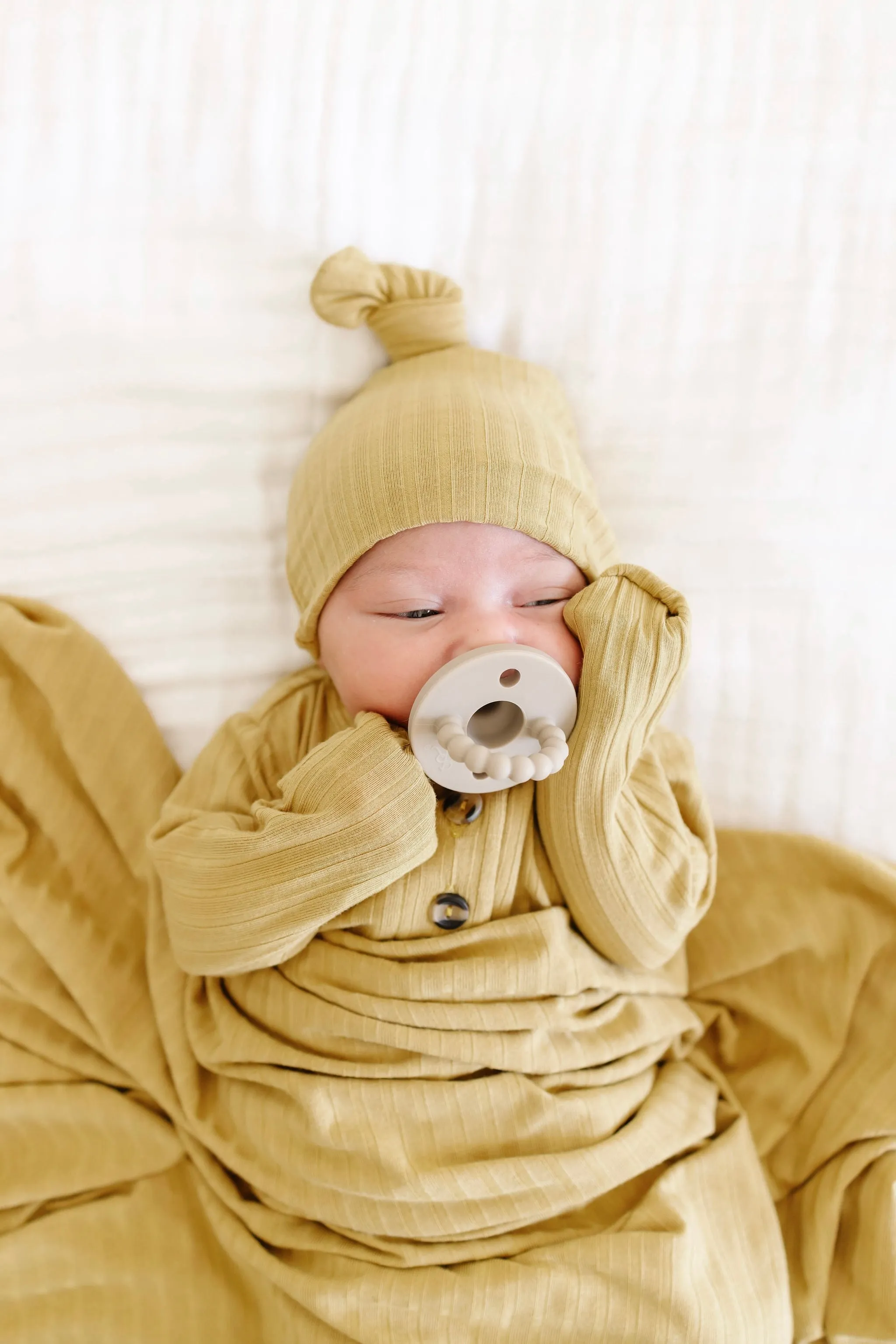 Charlie Ribbed Newborn Hat Bundle (Top   Bottom)