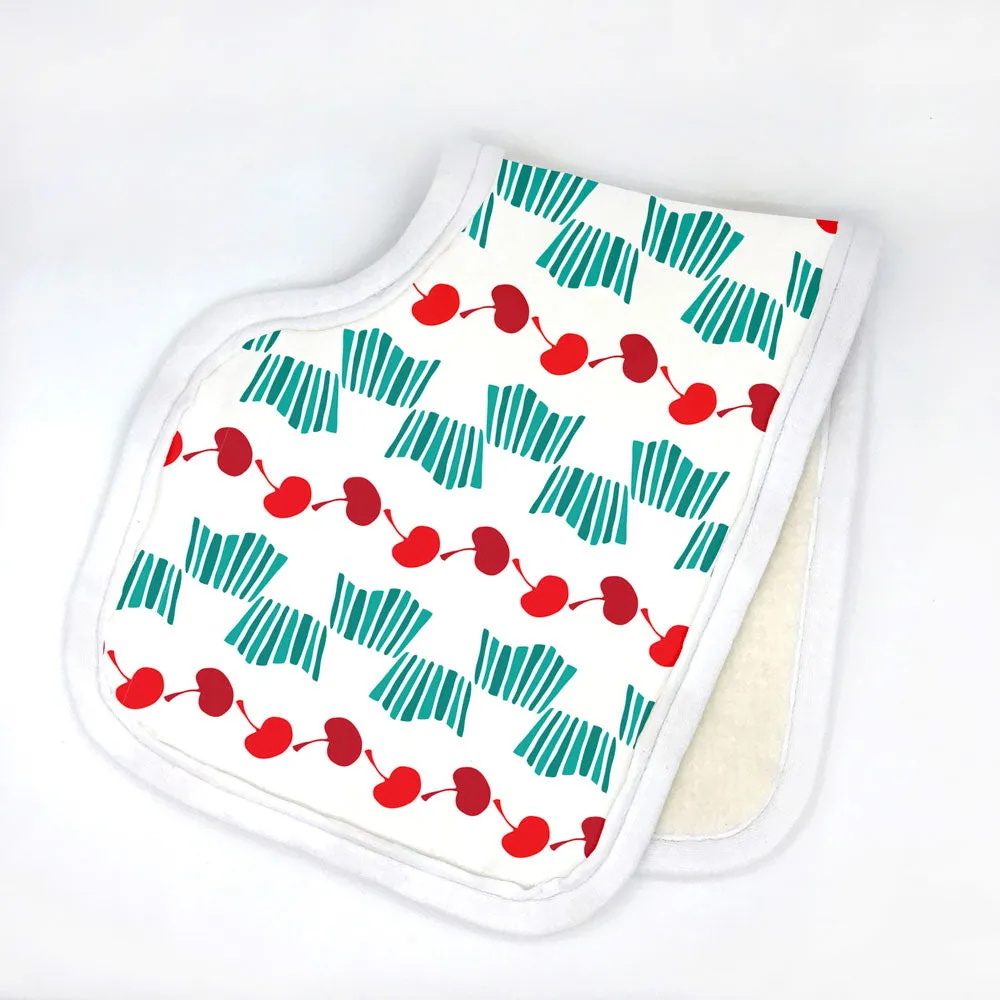 Cheerful Cherries Burp Cloth - Organic Cotton