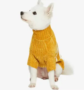 Chenille Classy Striped Sweater in Mustard