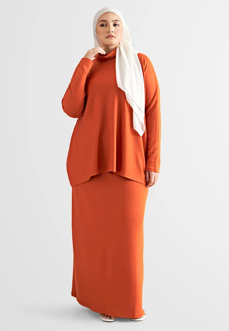 Claudia Oversized Bold High Neck Kurung Set