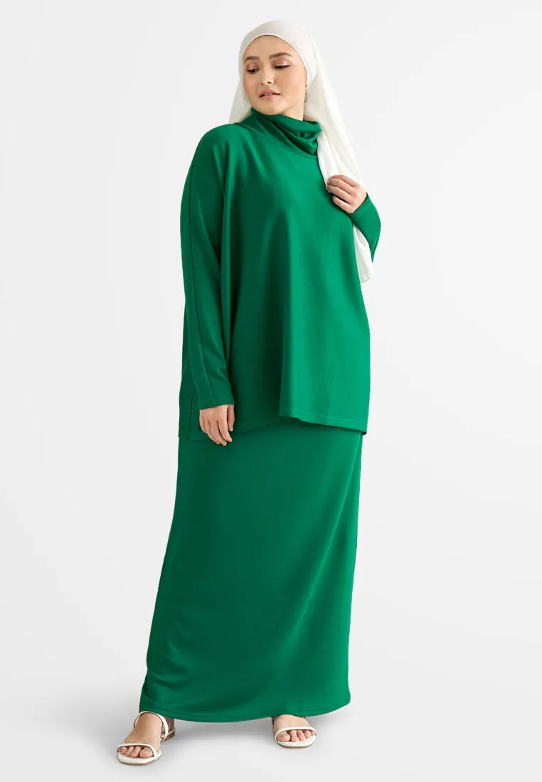 Claudia Oversized Bold High Neck Kurung Set