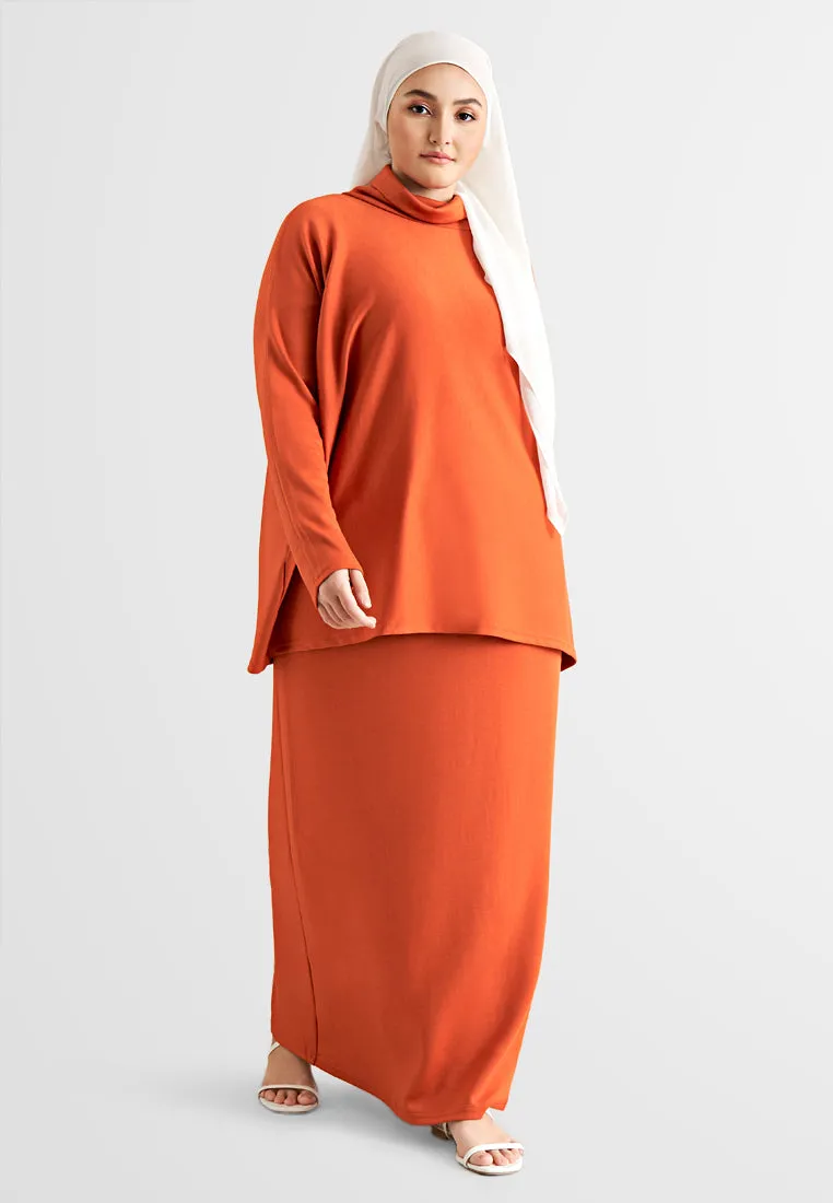 Claudia Oversized Bold High Neck Kurung Set