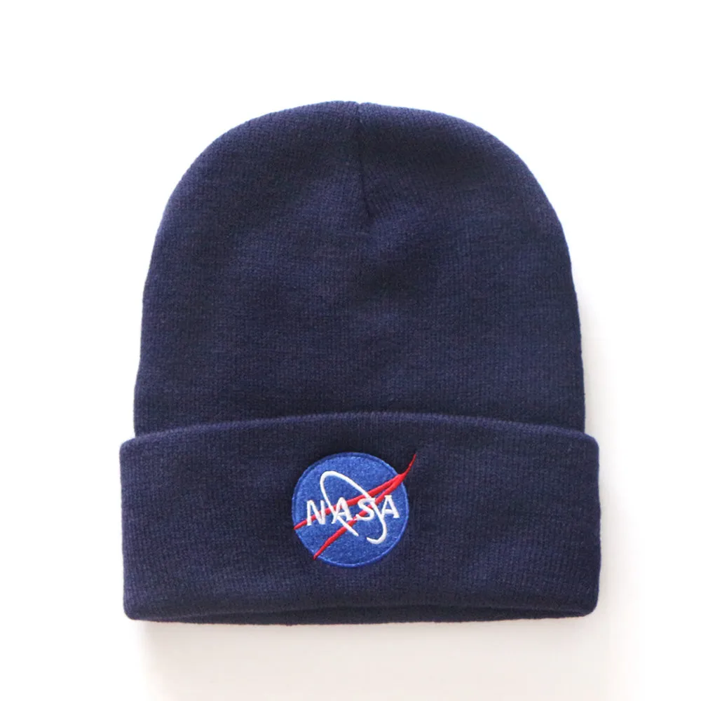 CORIRESHA NASA Embroidered Knit Beanie