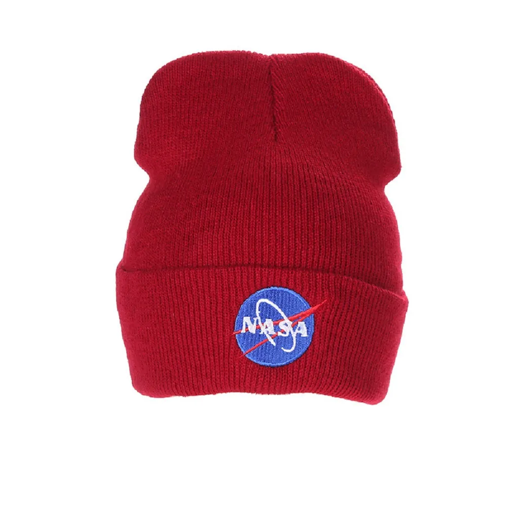 CORIRESHA NASA Embroidered Knit Beanie