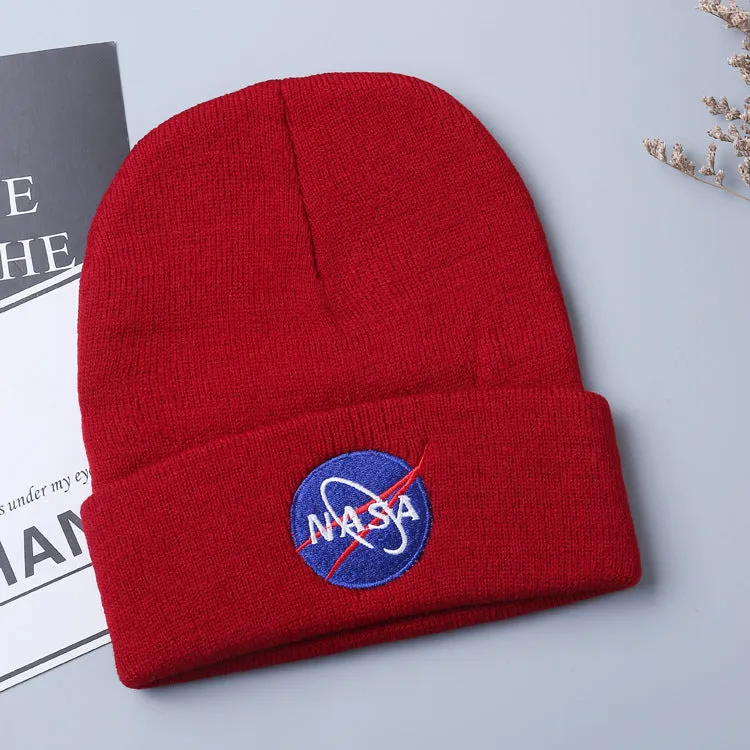 CORIRESHA NASA Embroidered Knit Beanie