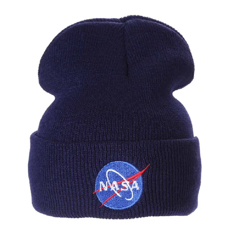 CORIRESHA NASA Embroidered Knit Beanie